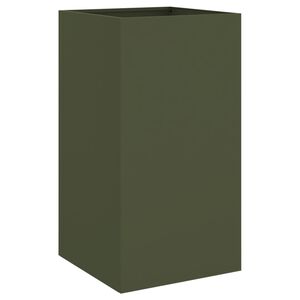 vidaXL Fioriera Verde Oliva 42x38x75 cm in Acciaio
