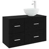vidaXL Set di mobili per il bagno 2 pz Rovere Nero