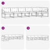 vidaXL Set di divani da esterno 6 pcs Grigio Naturale e Chiaro