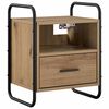 vidaXL Mobiletto da Letto Appeso Rovere Artigianale 40 x 30 x 50 cm