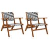 vidaXL Sedie da Giardino 2 pz in Legno Massello d'Acacia