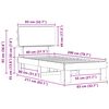 vidaXL Letto con Testiera Rivestita Talpa 80 x 200 cm Pino massello
