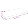 vidaXL Ripiano a Parete 40x20x2 cm Legno Massello Rovere Non Trattato