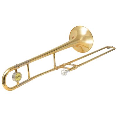 VidaXL Trombone in Ottone giallo con oro laccato Bb