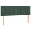 vidaXL Letto a Molle con Materasso e LED Verde Scuro 140x190cm Velluto