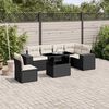 vidaXL Set Divani da Giardino con Cuscini 7pz Nero Polyrattan