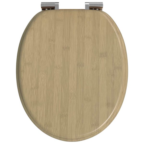 vidaXL Sedile per toilette con chiusura morbida Colore bamboo chiaro
