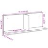 vidaXL Mobile a Parete 70x16,5x30 cm Grigio Cemento Legno Multistrato