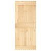 vidaXL Porta Scorrevole con Set Hardware 90x210 cm Legno Massello Pino