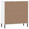 vidaXL Libreria Gambe Metallo Bianco 90x35x90,5 cm Legno Massello OSLO