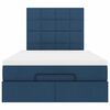vidaXL Struttura Letto Pouf con Materasso Blu 120x190 cm in Tessuto
