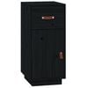 vidaXL Credenza Nera 34x40x75 cm in Legno Massello di Pino