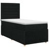 vidaXL Letto box spring con materasso Nero 80 x 200 cm Tessuto
