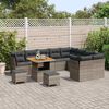 vidaXL Set Divano da Giardino con cuscino 12 pcs Grigio