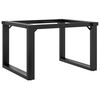 vidaXL Telaio Gambe a O per Tavolino da Salotto 60x40x38 cm in Acciaio