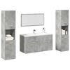 vidaXL Set Mobili da Bagno 4 pz Grigio Cemento in Legno Multistrato