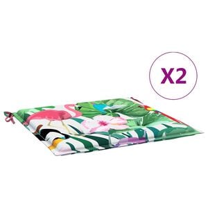 vidaXL Cuscini per Sedia 2pz Multicolore 40x40x4 cm in Tessuto