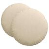 vidaXL Cuscini per Seduta 2 pz Tessuto Crema &Oslash;80 x 29 cm