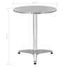 vidaXL Tavolo da Giardino Argento 60x70 cm in Alluminio