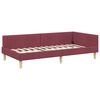 vidaXL Cornice del letto ad angolo Rosso Vino 100 x 200 cm Tessuto