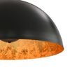 vidaXL Lampadari 2 pz Nero e Oro Semi-Sferici 50 cm E27