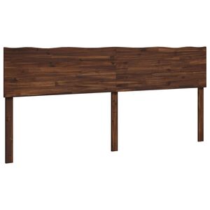 vidaXL Testiera con bordo vivo ROSTOCK Marrone Scuro 200 cm
