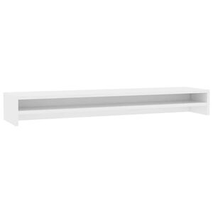 vidaXL Supporto per Monitor Bianco 100x24x13 cm in Legno Multistrato