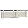 vidaXL Testata appesa Montaggio a parete Crema 210 x 55 x 5 cm Velluto