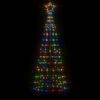 vidaXL Albero di Natale a LED con Punte 220 LED Colorato 180 cm
