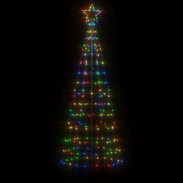 vidaXL Albero di Natale a LED con Punte 220 LED Colorato 180 cm