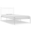 vidaXL Giroletto Bianco in Metallo 90x200 cm