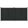 vidaXL Pannello di Recinzione 2 pz 355 x 186,5 cm WPC e Alluminio Nero