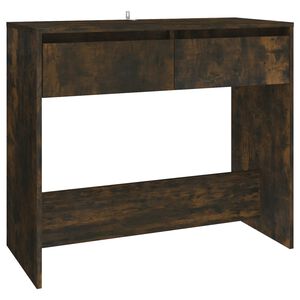vidaXL Tavolo Consolle Rovere Fumo 89x41x76,5 cm in Acciaio