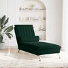 vidaXL Chaise Longue Massaggi con Capezzale Verde Scuro in Velluto