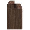 vidaXL Scrivania con Luci LED Marrone Rovere 160x55x91 cm Multistrato