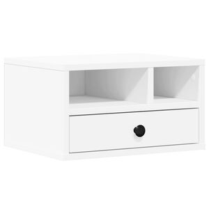 vidaXL Supporto per Stampante Bianco 40x32x22,5 cm Legno Multistrato