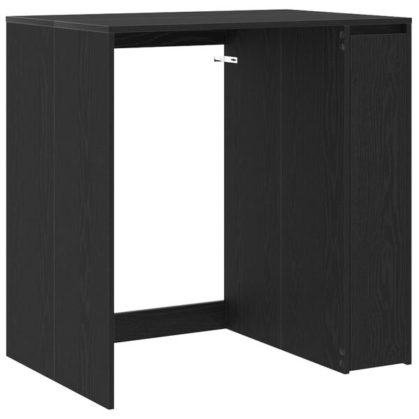 vidaXL Mobiletto per lavatrice con porta Rovere Nero 87 x 60 x 89 cm
