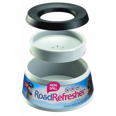 Road Refresher Ciotola Anti Schizzo per Animali Piccola Grigia SGRR