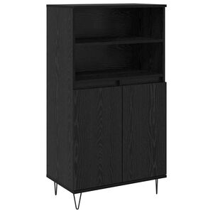 vidaXL Credenza Nero 60 x 36 x 110 cm Legno multistrato
