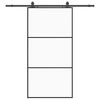 vidaXL Porta Scorrevole con Ferramenta Nera 102x205 cm in Vetro ESG