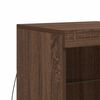 vidaXL Credenza con Luci LED Rovere Marrone 41x37x67 cm