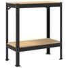 vidaXL Banco da lavoro con lo scaffale Nero 81 x 41 x 91 cm