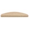 vidaXL Tappetini per scale 15 pz 65x21x4 cm Beige chiaro Semicircolari Grandi