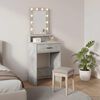 vidaXL Tavolo da Trucco Grigio 50 x 41 x 140 cm Legno multistrato