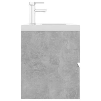 vidaXL Mobile con Lavabo Integrato Grigio Cemento in Legno Multistrato