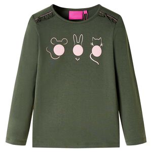 Maglietta da Bambino a Maniche Lunghe Cachi 104