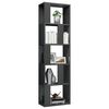 vidaXL Libreria/Divisorio Grigio Lucido 45x24x159 cm Legno Multistrato