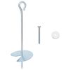 vidaXL Ancora per Terra 10 pz &Oslash;10 x 30 cm Metallo Galvanizzato Argento