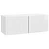 vidaXL Mobile Porta TV da Muro Bianco Lucido 78,5 x 31 x 30 cm