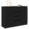vidaXL Credenza con Cassetti Rovere Nero 100,5x35x76 cm Truciolato